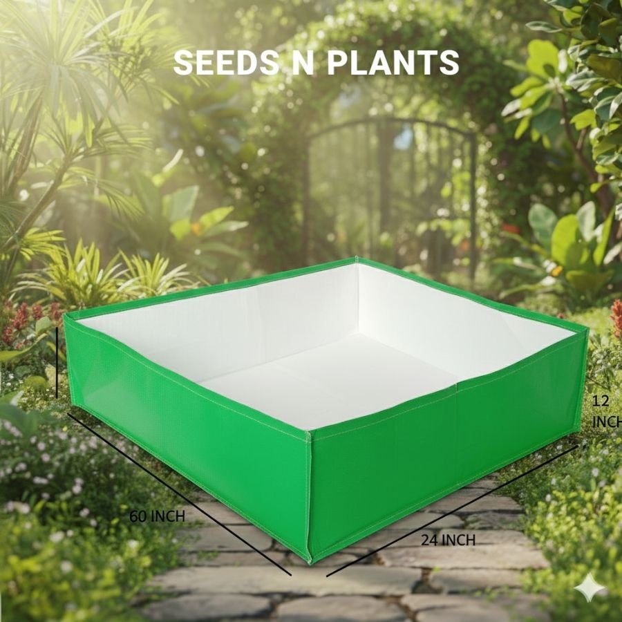1 Rectangular HDPE Grow Bag (60x24x12 inch) – 260 GSM Heavy-Duty UV Stabilized Large Grow Bag for Terrace & Vegetable Gardening - Image 1