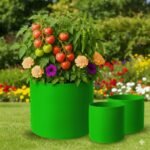 HDPE 12×12 Inch Round Grow Bag | 260 GSM UV-Stabilized Green Vegetables & Plants Bags - Image 2