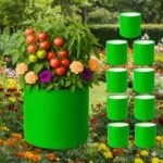 HDPE 12×12 Inch Round Grow Bag | 260 GSM UV-Stabilized Green Vegetables & Plants Bags - Image 4